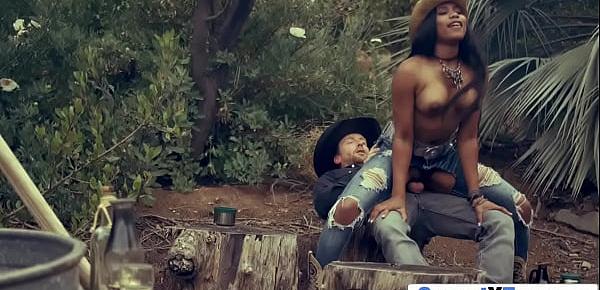  Busty Ebony Cowgirl Bent Over By Her Redneck Lover - Jenna J Foxx
